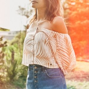 Roxy Pure Sugar Puff Sleeve Top